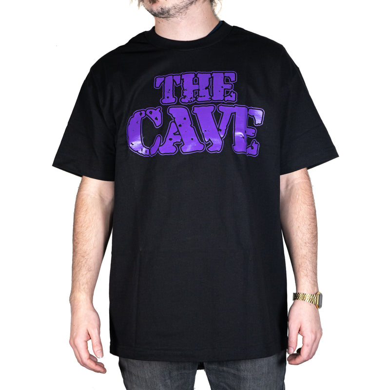 The Cave - T-Shirt - Classic Logo - Black & Purple - Small - The Cave