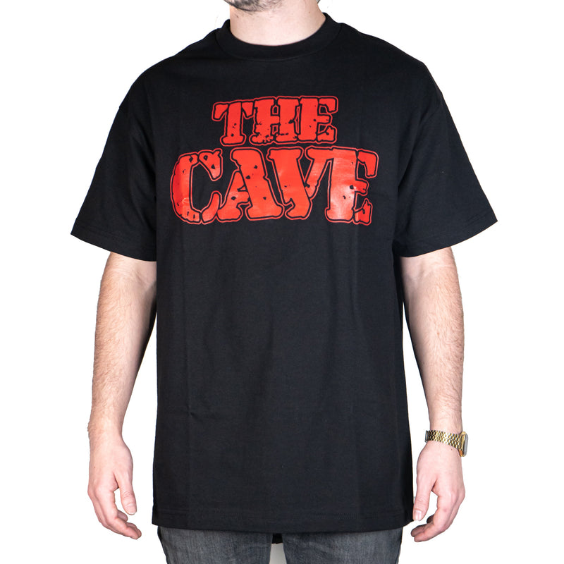 The Cave - T-Shirt - Classic Logo - Black & Red - Small - The Cave