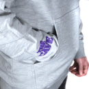 The Cave - Hooded Sweatshirt - Classic Logo - Heather Grey & Purple - 2XL - The Cave