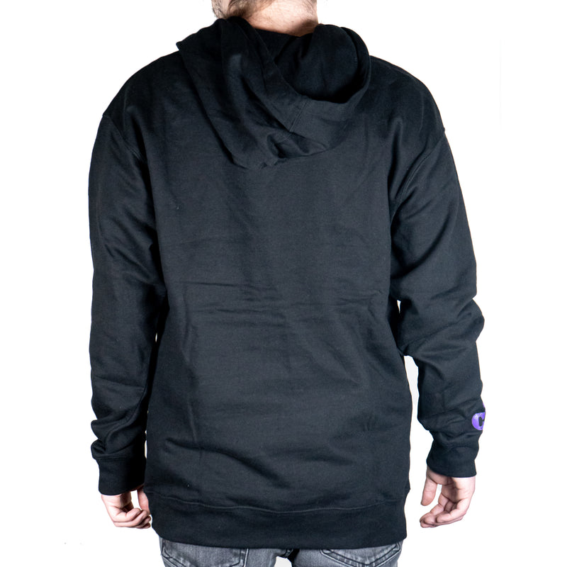 The Cave - Hooded Sweatshirt - Classic Logo - Black & Purple - Small - The Cave