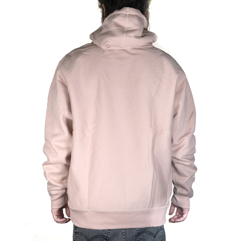 The Cave - Hooded Sweatshirt - Classic Logo - Dust Pink & White - Large - The Cave