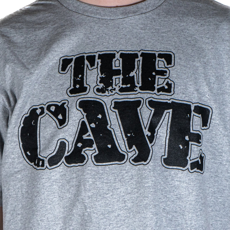 The Cave - T-Shirt - Classic Logo - Heather Grey & Black - Small - The Cave