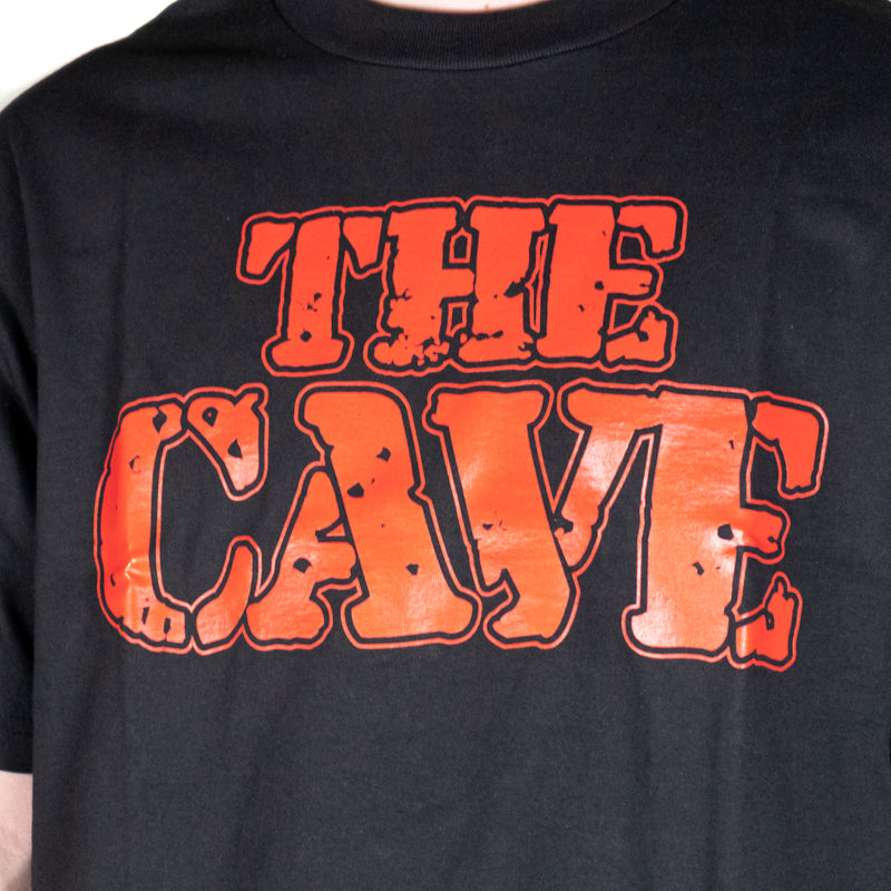 The Cave - T-Shirt - Classic Logo - Black & Red - Large - The Cave
