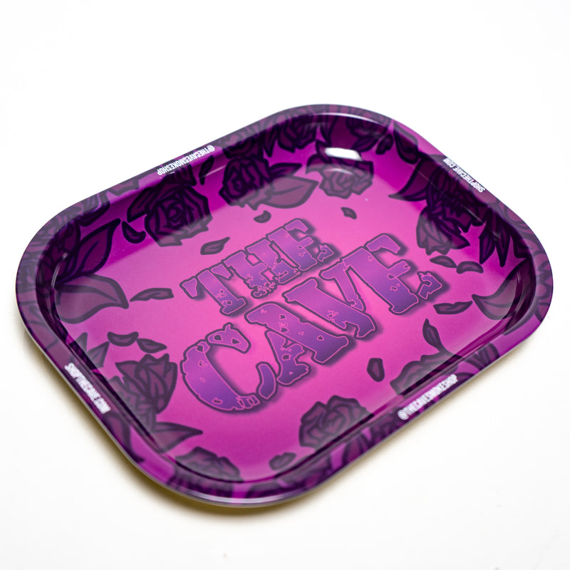 The Cave Smoke Shop - Small Metal Tray - Purple Rose - The Cave