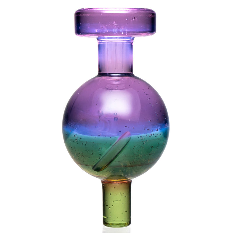 Cripple Hill Glass - Spinner Cap - 25mm - Pink Slyme & CFL Green - The Cave