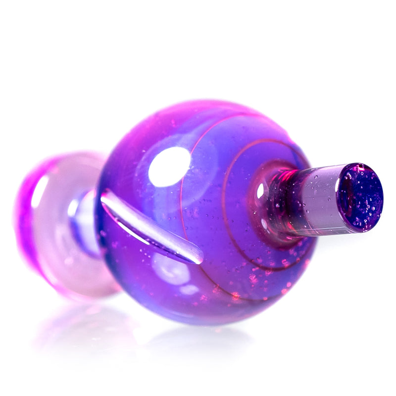 Cripple Hill Glass - Spinner Cap - 25mm - Pink Slyme & CFL Green - The Cave
