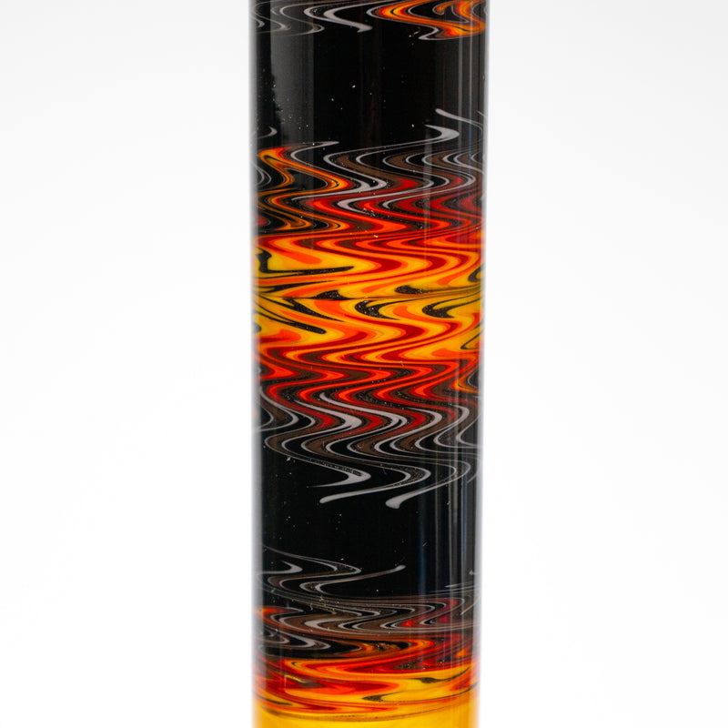 Chris Sculli x Glass Munky - Worked Beaker  - Fire Fade & Pumpkin Spice - The Cave