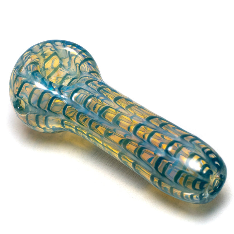 Daniels Glass Art - Fume & Rake Spoon Pipe - Blue - The Cave