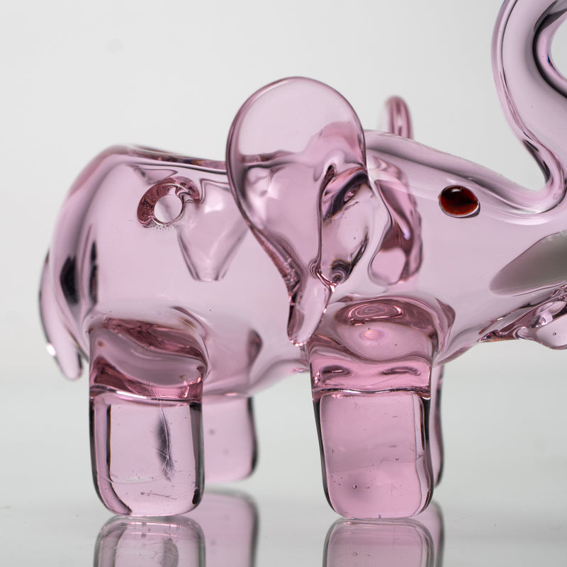Daniels Glass Art - Elephant Dry Pipe - Pink - The Cave