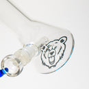 Green Bear - 8" Beaker w/ Transparent Blue Lip - The Cave