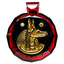 Green T Glass - Faceted Pendant - Anubis - Pomegranate - The Cave