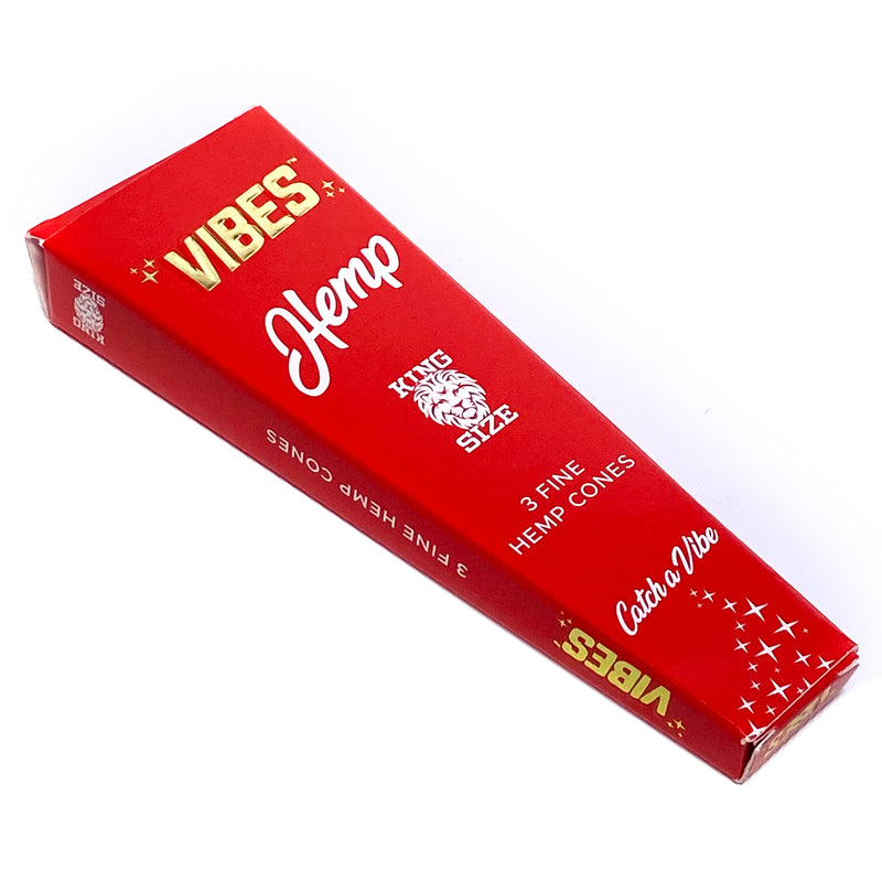 Vibes - King Size Hemp - 3 Cones - 30 Pack Box - The Cave