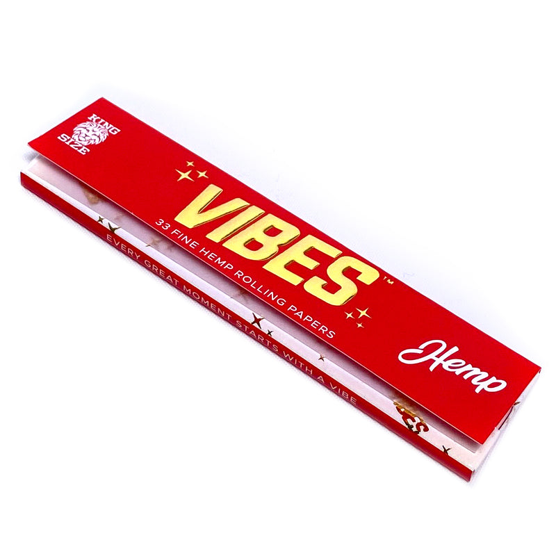 Vibes - King Size Hemp - 33 Paper Booklet - Single Pack - The Cave