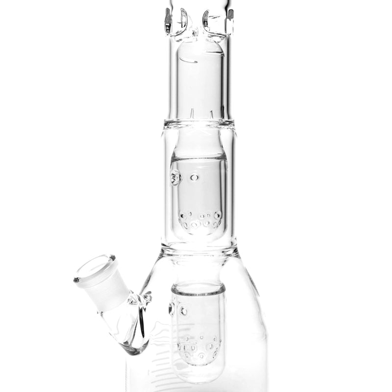 HiSi Glass - 16" Beaker - Jr. Triple U Perc - The Cave