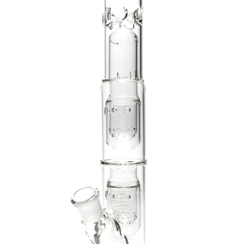 HiSi Glass - 18" Straight Tube - Jr. Triple U Perc - The Cave