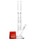 HiSi Glass - 18" Straight Tube - Jr. Triple U Perc - The Cave