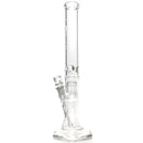 HiSi Glass - 18" Straight Tube - Double U Perc - The Cave