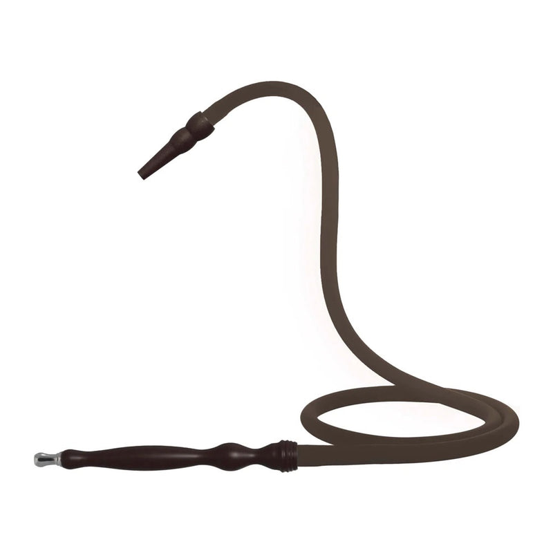 MYA - Silicone Hookah Hose w/ Long Handle - 632s - Brown - The Cave