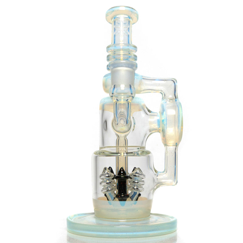 Ill Glass - Custom Flux Cycler w/ Stabilization Pylons - UV Neo Light & Crushed Opal - The Cave