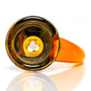 Ill Glass - Custom Mini Beaker - Transparent Orange w/ Rainbow Linework - The Cave