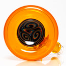 Ill Glass - Custom Mini Beaker - Transparent Orange w/ Rainbow Linework - The Cave