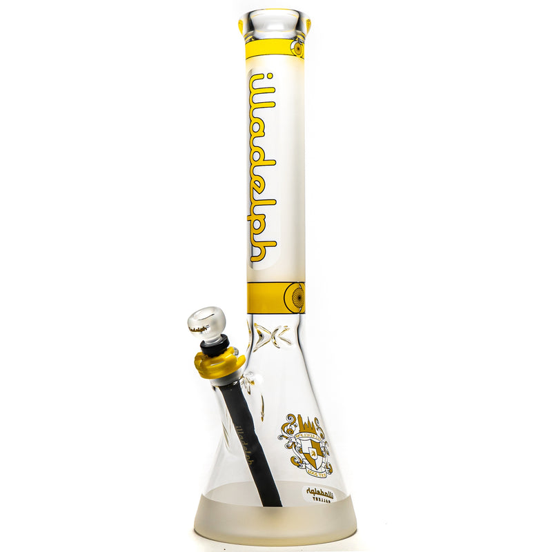 Illadelph - Short Beaker - Frosted Signature Series - Yellow Label 5mm - The Cave