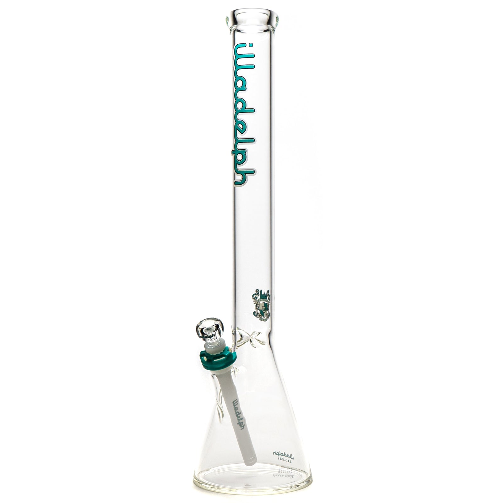 Illadelph Tall Beaker Aqua & White Label The Cave