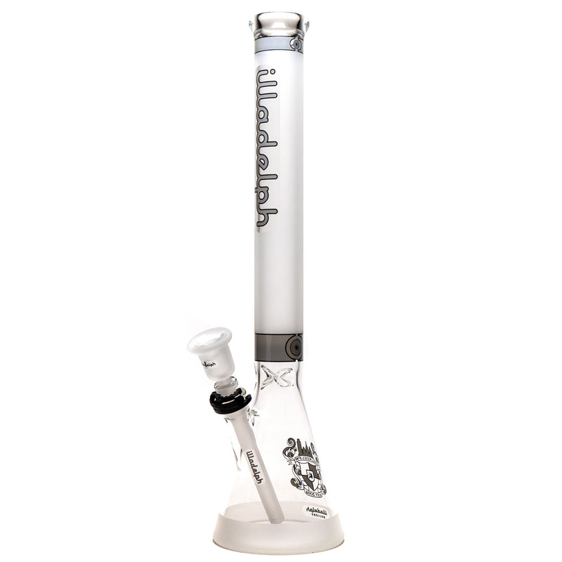 Illadelph - Tall Beaker - Frosted Signature Series - Grey Label 5mm - The Cave
