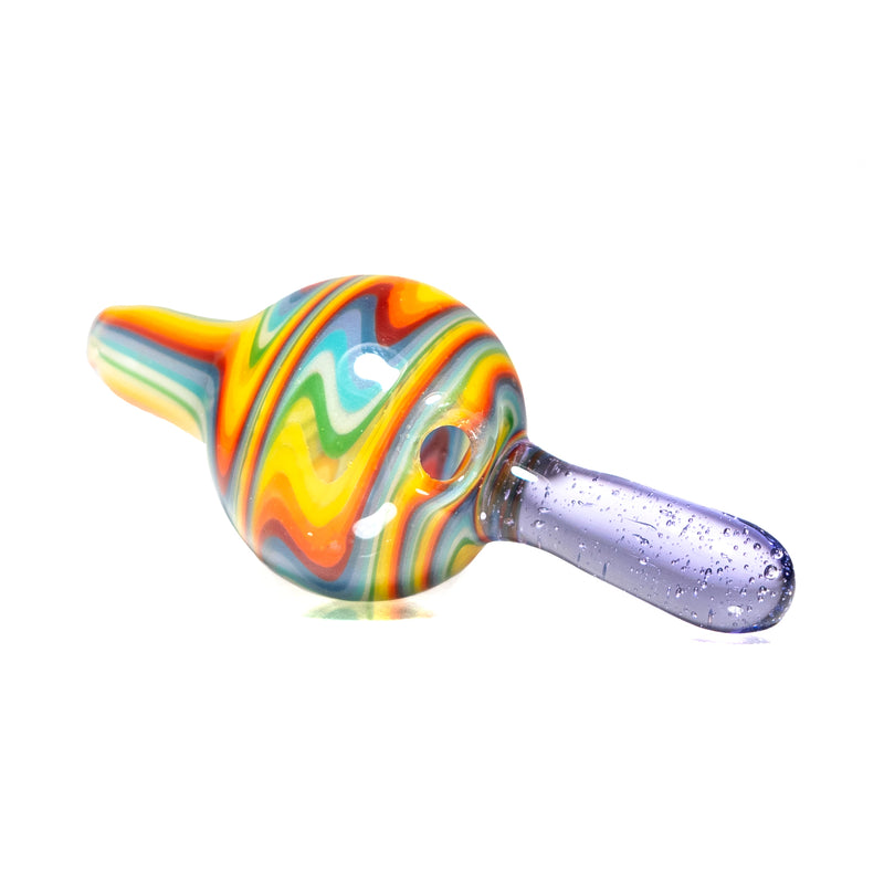 K2 Glass - Bubble Cap - Medium - Rainbow Wag w/ CFL Siriusly