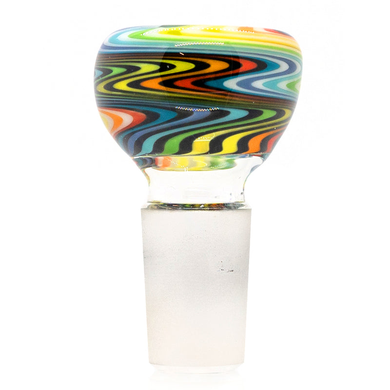K2 Glass - Worked Slide - 14mm - Double Rainbow Wag