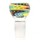 K2 Glass - Worked Slide - 14mm - Double Rainbow Wag