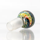 K2 Glass - Worked Slide - 14mm - Double Rainbow Wag