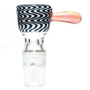 K2 Glass - Worked Snap Slide - 14mm - Jailhouse Wag w/ CFL Sunset Slyme Handle