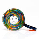 K2 Glass - Worked Snap Slide - 14mm - Rainbow Wag w/ Amber Purple Handle