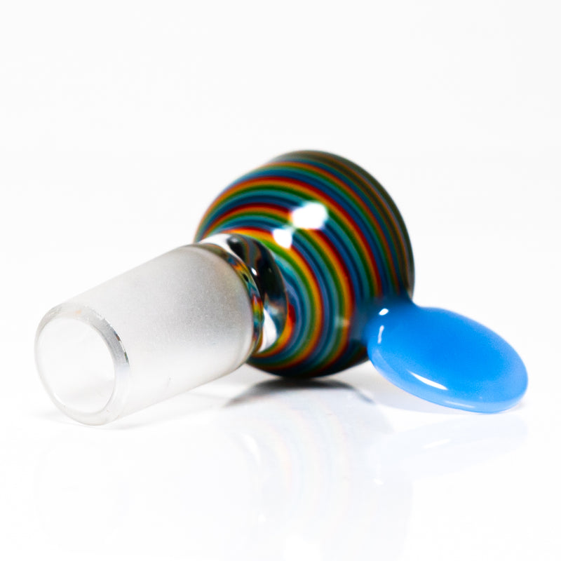 K2 Glass - Worked Snap Slide - 14mm - Rainbow Swirl w/ Ether Handle - The Cave