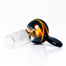 K2 Glass - Worked Snap Slide - 14mm - Fire & Water Wag w/ Cobalt Handle