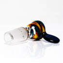 K2 Glass - Worked Snap Slide - 14mm - Fire & Water Wag w/ Cobalt Handle