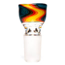 K2 Glass - Worked Snap Slide - 14mm - Fire & Water Wag w/ NS Yellow Handle - The Cave