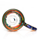 K2 Glass - Worked Snap Slide - 14mm - Fire & Earth Wag w/ Amber Purple Handle