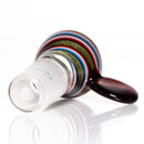 K2 Glass - Worked Snap Slide - 14mm - Red, White, Blue & Steel Swirl w/ Red Elvis Handle