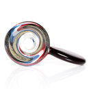 K2 Glass - Worked Snap Slide - 14mm - Red, White, Blue & Steel Wag w/ Red Elvis Handle