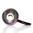 K2 Glass - Worked Snap Slide - 14mm - Red, White, Blue & Steel Wag w/ Red Elvis Handle