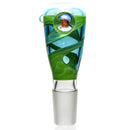 Keys Glass - Push Slide - 18mm - Biggie - Blue Stardust & Green - The Cave