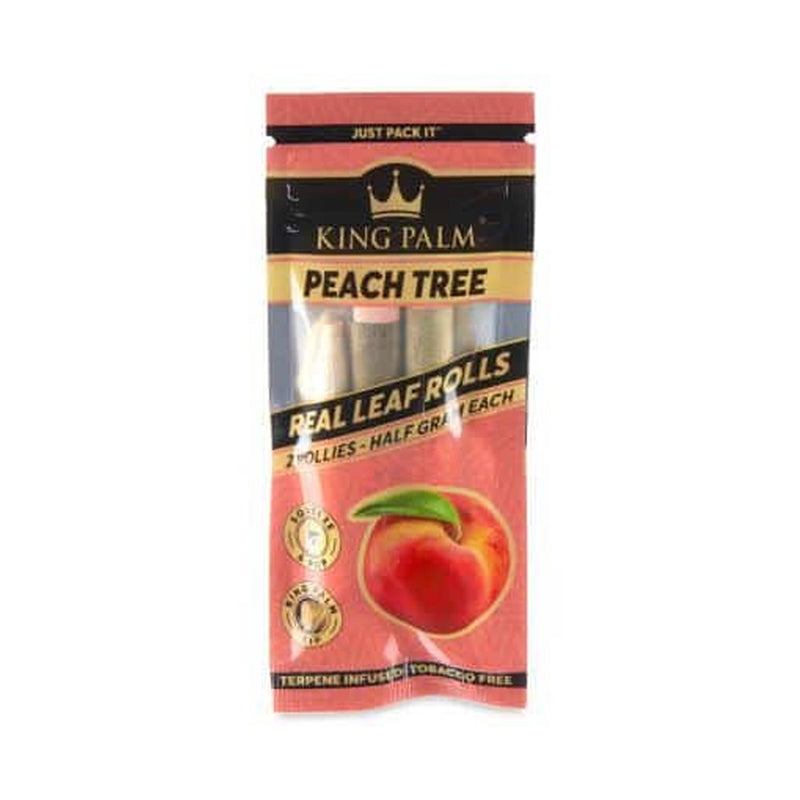 King Palm - Rollie Size Rolls - 2 Pack - Peach Tree - The Cave