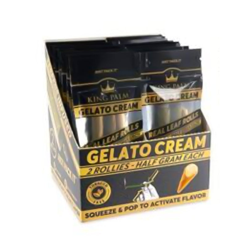 King Palm - Rollie Size Rolls - 2 Pack - Gelato Cream - 20 Pack Box - The Cave