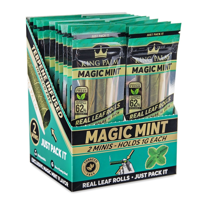 King Palm - Mini Rolls - 2 Pack - Magic Mint - 20 Pack Box - The Cave