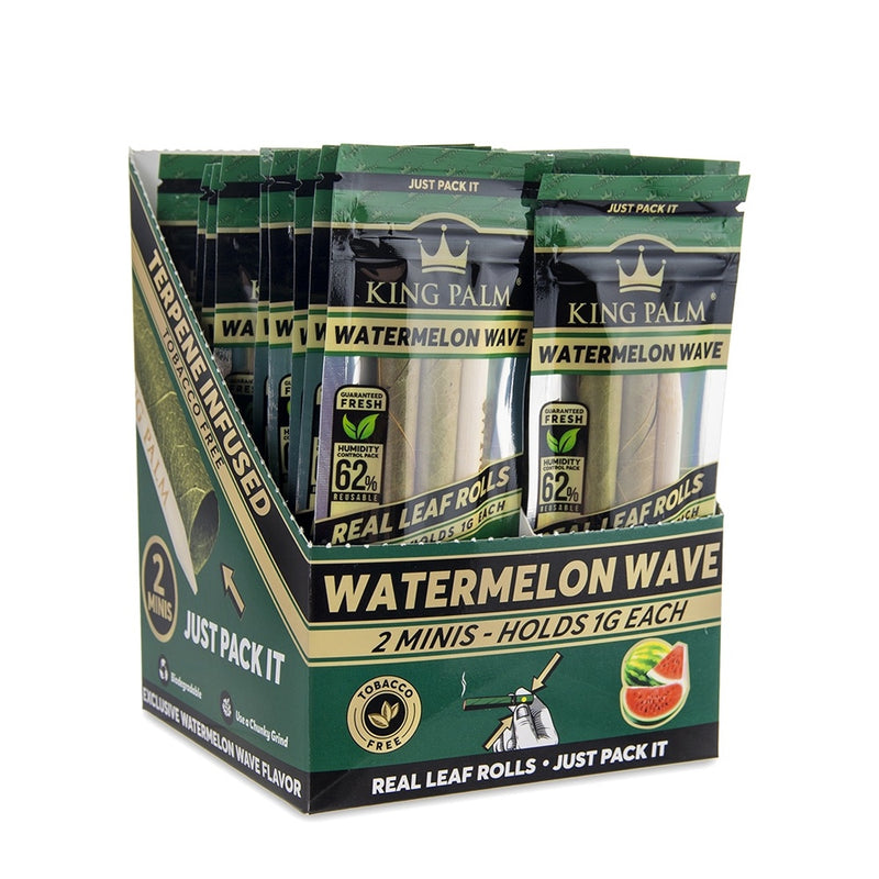 King Palm - Mini Rolls - 2 Pack - Watermelon Wave - 20 Pack Box - The Cave