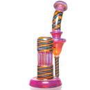 Leisure - Worked Pillar Recycler -  Yellow Orange Elvis w/ Fire & Ice Retti - The Cave