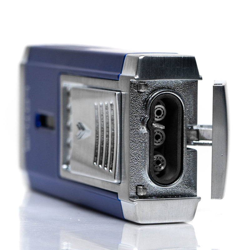 Lotus Torch - Duke L6030 - Triple Pinpoint Torch Lighter & Cutter - Blue & Chrome - The Cave