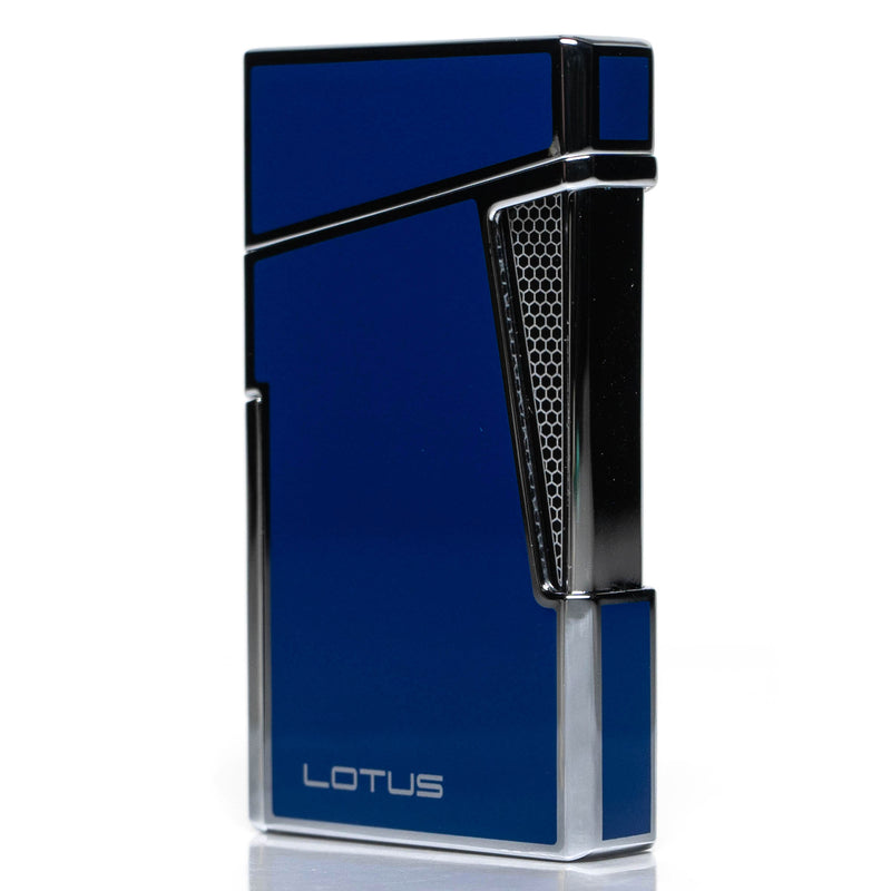 Lotus Torch - Apollo L4870 - Dual Flame Torch Lighter & Punch - Blue & Chrome - The Cave